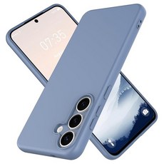 Taneny 삼성 갤럭시 S25 FE용 실리콘 케이스 내구성이 뛰어나고 세련된 낙하 테스트를 거친 부드러운 젤 고무 슬림 핏 충격 방지 보호 폰 커버 FE 5G용 (블루) 1, 회색