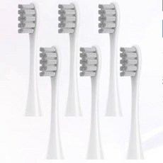 Oclean歐可林 牙刷頭 電動牙刷頭 適用ONE/SE/X/Z1/AIR潔白替換軟毛清潔刷頭, 灰色6支, 1個