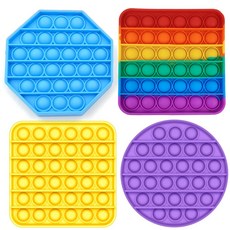 푸시팝 버블 피젯토이 실리콘 뽁뽁이, 푸시팝 옐로 사각, 1개