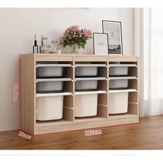 兒童玩具收納櫃：多功能組合實木抽屜式置物架，幼兒園超大容量玩具儲物箱, 3列4實木柜子盒子顏色可備註