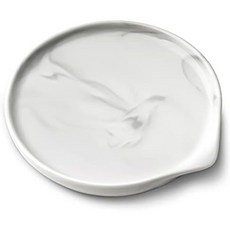 큰 숟가락 받침대 주방 카운터 식기세척기용 세라믹 안전한 대리석 장식 홀더 주방용 5.5인치, Medium, Marble White