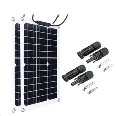 1000W 고효율 플렉시블 태양광 패널 키트(12V 배터리 충전기 및 컨트롤러 포함) RV 요트 오프그리드 전원용, 04 2PC