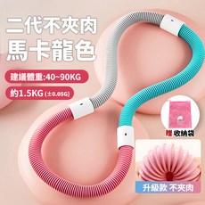 KEEP POWER 彈簧呼拉圈，靜音包膠設計，居家運動美體圈, 二代靜音馬卡龍1.5KG】45~90KG, 1個