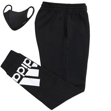 adidas 愛迪達 LOGO印花羊毛運動長褲+時尚口罩