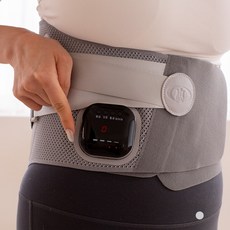 한일의료기 무선 진동 온열 허리마사지기+ 허리보호대, 그레이, 1개