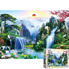 퍼즐피플 산천초목 1000피스 동양화 풍경 직소퍼즐, 산천초목 1000피스(액자없음), 퍼즐유액 포함, 1개