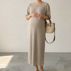 수엠W 가을 임산부 하객룩 원피스 C02 골지주름원피스