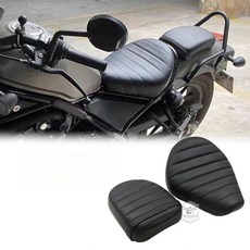 레블 500 커스텀 본품 시트 투명 시시바 디아블로 전좌석 윈드스크린 파츠 운전석, 블랙 B 블랙 앞뒤, cm1100