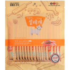 설레개 강아지 간식, 연어, 15g, 20개