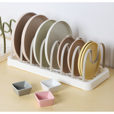 홈앤힐링 주방 접시정리대 물받이 트레이 식기정리대, 화이트, 1개, 1단