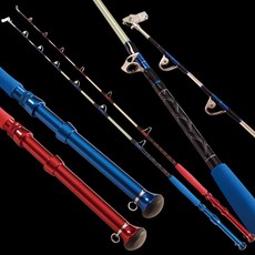 源豐釣具 寸真實心船竿 滑輪滾輪/導環兩款 船釣竿 深海竿 深場釣竿 台灣製, 導環,50LB 6尺 紅手把