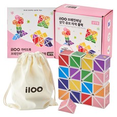 아이백 i100 인지발달 놀면서 배우는 3세대 삼각 큐브 자석블럭 [삼각형] 32pcs+가이드북+파우치세트, 삼각형, 1세트