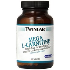 TWINLAB MEGA左旋肉鹼錠, 60顆, 1罐