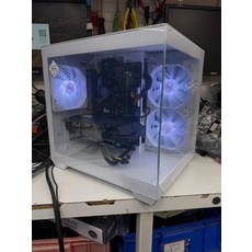白色透明側板電腦組裝機殼 炫彩燈效 簡約時尚 寬敞空間 優異散熱, M.2/256G, D4/16G, Win11, GTX-1660S, I5-9400F