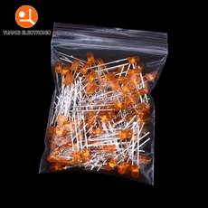 3MM 5MM 발광 다이오드 전자 세트 박스 F3 F5 LED 다이오드 모듬 키트 흰색 녹색 빨간색 파란색 노란색 주황색, 3MM Orange 100pcs