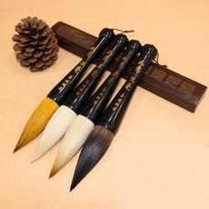 유화물감붓 곰 머리 중국 서예 브러시 황소뿔 호퍼 모양의 부드러운 모직 회화 문구, 단일사이즈