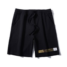 【潮牌大碼】男士五分褲 運動褲 衛褲 休閒褲 直筒褲 寬鬆燙金印花 透氣速幹 夏季健身運動 大碼男裝