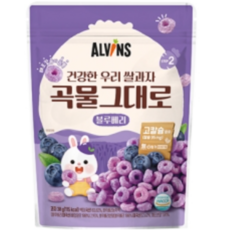 엘빈즈 건강한 우리 쌀과자 곡물그대로, 30g, 6개, 블루베리맛