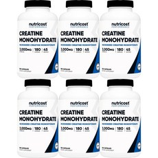 뉴트리코스트 크레아틴 모노하이드레이트 3000mg, 180개, 6개