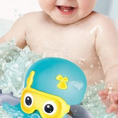 옆으로 기는 문어 어린이 유아 키즈 물놀이 장난감, 웨이브오징어(오렌지), 1개