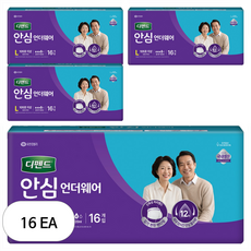 디펜드 남녀공용 안심 언더웨어 성인기저귀, 대형, 16매입, 16개