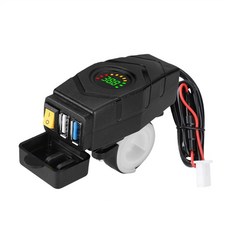 호환용 QC3.0 빠른 충전기 20-90V 핸들 바 USB 충전기 24V 36V 48V 60V 전기 스쿠터와 호환 오토바이 자동 녹색, 초록불, 1개