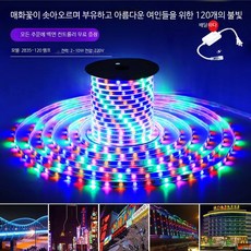 LED 줄조명 방수 7색 점멸등 야외용 인테리어 USB 무드등 네온사인, 1개, 매화 점프 30m 스마트 달리기+컨트롤러