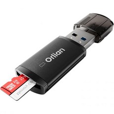 USB 30 마이크로 SD 카드 리더기 5Gbps 속도 어댑터 윈도우 맥 맥북 프로에어 핸드폰 15 프로맥스 안드로이드 등 호환 블랙마이크로 미포함, 1 Pack, 1개