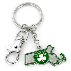 Aminco NBA 보스턴 셀틱스 헤비웨이트 홈 스테이트 디자인 키체인, 1개