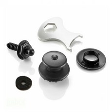 LOXX 吉他貝斯安全背帶釦 LOXX-E-B-CHROME 霧黑 鍍鉻 德製, 1個