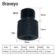변환 나사 1/4 ~ M4 M5 M6 M8 M10 인치 프로젝터 브래킷 어댑터 Dslr 카메라 삼각대 볼 헤드 용 사진 액세, 04 Z98 1PC