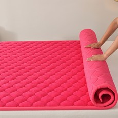 겨울용 벨벳 매트리스패드, 90x20cm, 로즈 레드 SFL