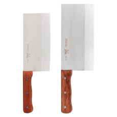 제우스 중식도 (나무손잡이) 2가지 사이즈 중식칼, 브라운, 1개