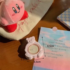 ins風小熊石膏燭台/韓國/可愛/蠟燭/拍照道具/少女心/擺件, 1個, 粉色