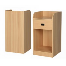 투윅스 슬림 인포데스크 폭좁은 프론트 안내 데스크 카운터 테이블 계산대 리셉션 카페 미용실 네일샵 병원, 500mm, 오크