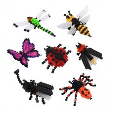 글로벌이지 뚝딱 툭툭블럭 블록놀이 입체곤충 시리즈, 입체곤충 반딧불이, 입체곤충 반딧불이, 1개