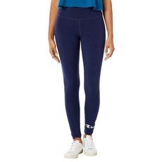 Champion 여성용 레깅스 정품 수분 흡수 7/8 레깅스 여성용 25 (플러스 사이즈 가능) 애슬레틱 네이비 C 및 스크립트