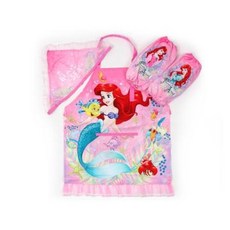 인어공주 버블 앞치마 토시두건 3종세트, 색상, 1개