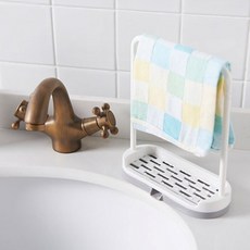 주방 수납 싱크대 수세미 행주 거치대 배수 트레이, 주방 싱크대 수세미 행주 거치대, 상세페이지 참조, 1개