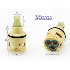 塑料柄三檔分水閥芯 陶瓷軸心 陶瓷閥 陶瓷芯 水龍頭配件 007, 直徑26mm