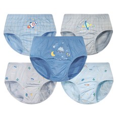 DING DONG DANG KIDS 男童太空旅行純棉三角內褲5件套組