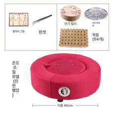 에비노 쑥좌훈기 온열 좌욕 좌욕기 온열방석 찜질기, D다크레드 온도조절 + 연기필터 쑥봉 54개입, 1개, 기본 색상