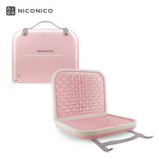 NICONICO 時尚摺疊暖足電暖器 NI-WF1023, 淡粉