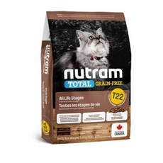 Nutram 紐頓 無穀全能貓乾糧 T22, 1個, 2KG, 2kg, 雞肉+火雞