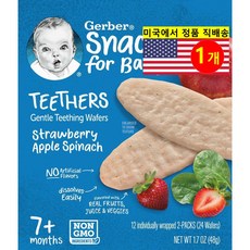 Gerber 7개월 이상 유아용 부드러운 치아 발육 웨이퍼 12개입 48g 1개