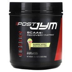JYM 짐 포스트 BCAA 매트릭스 레인보우 셔벗 13 lbs 600 g 영양제 건강보조식품, 1개, 상세페이지 참조