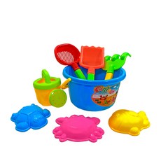 Treewalker露遊 兒童沙灘玩具8件套組 海邊玩沙工具 挖沙玩具組, 1個, 彩色, 160g