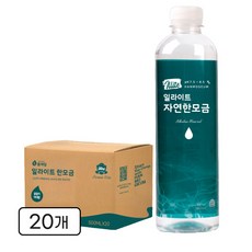 일라이트한모금 물애담 미네랄워터 알칼리수 자연한모금, 500ml, 20개