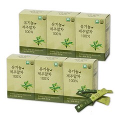 유기농 제주말차가루 말차 녹차 가루 분말 스틱, 6박스, 30회분
