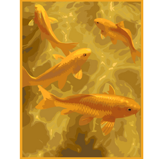 온메이드 DIY 명화그리기 그림그리기 세트 MD-220, 1개, 23 재물운 황금잉어